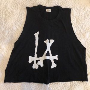 Brandy Melville black “LA” muscle tank